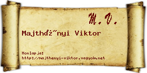 Majthényi Viktor névjegykártya