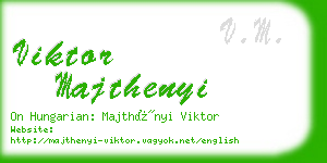 viktor majthenyi business card